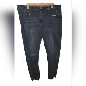 Seven7 Distressed and Frayed Cropped Skinny Jeans Size 24W